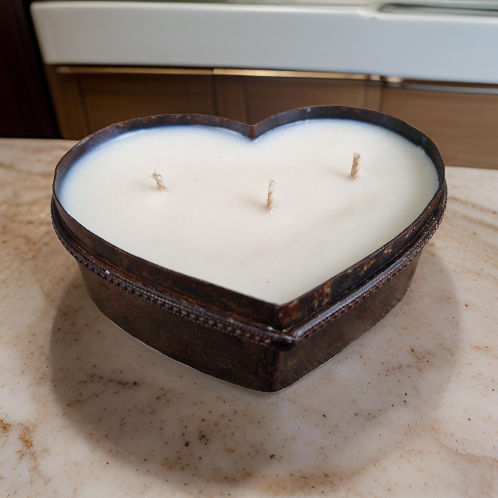 Heart-Shaped Candle | Nag Champa Fragrance-2