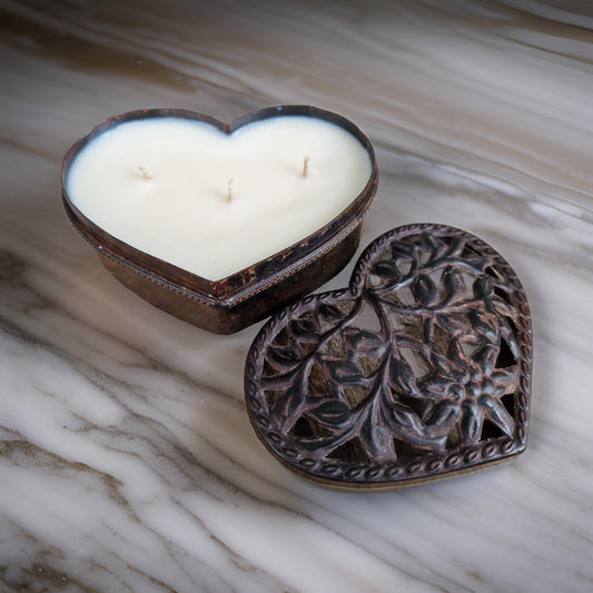 Heart-Shaped Candle | Nag Champa Fragrance-0