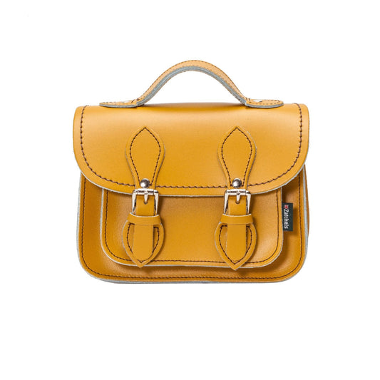 Handmade Leather Micro Satchel - Yellow Ochre-0