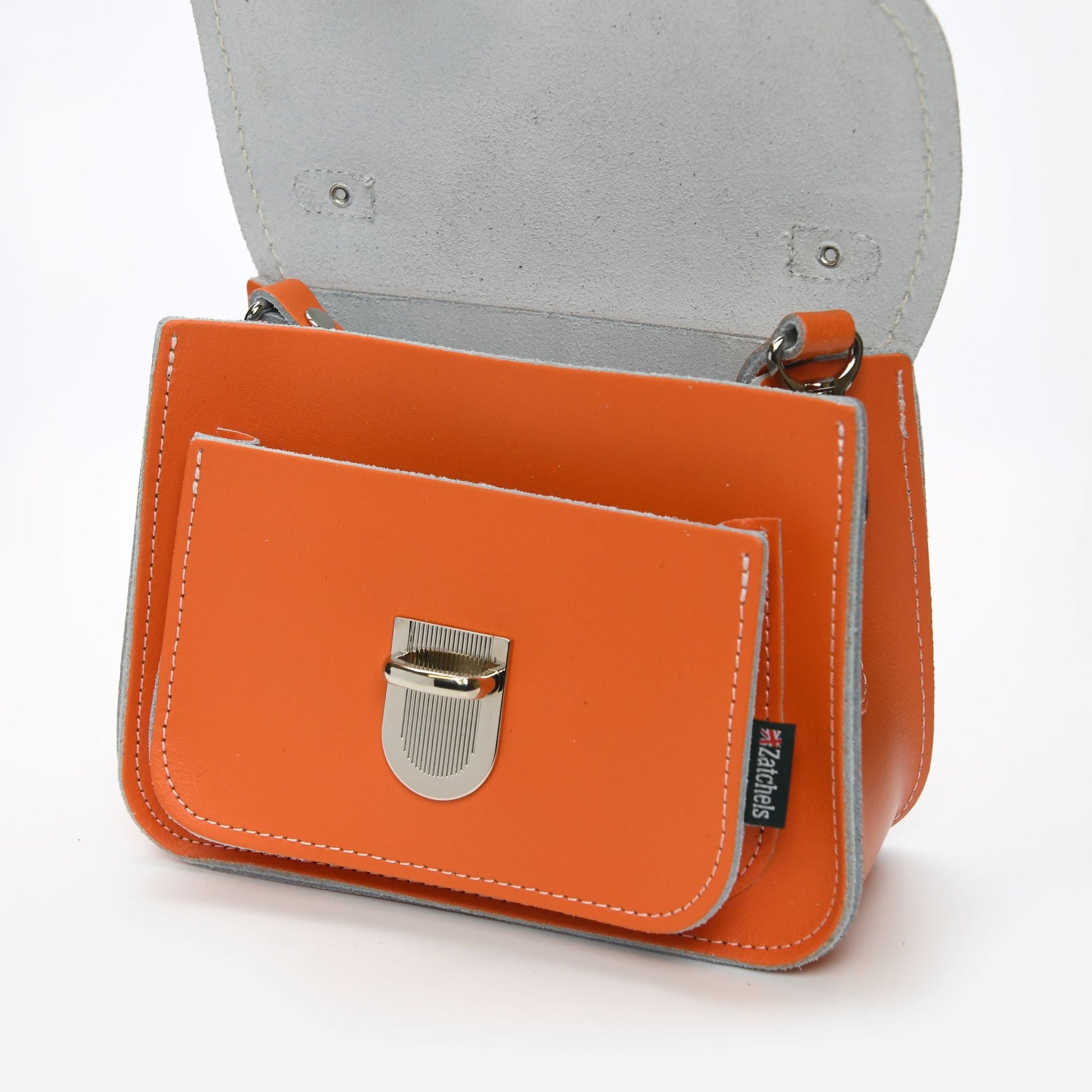 Luna Handmade Leather Bag - Orange-2