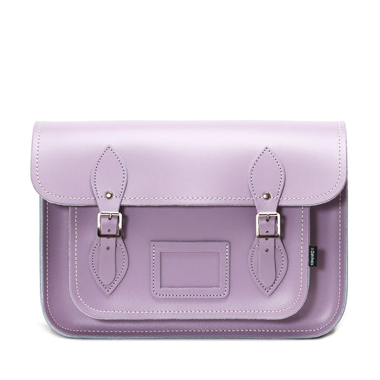 Handmade Leather Satchel - Pastel Violet-0