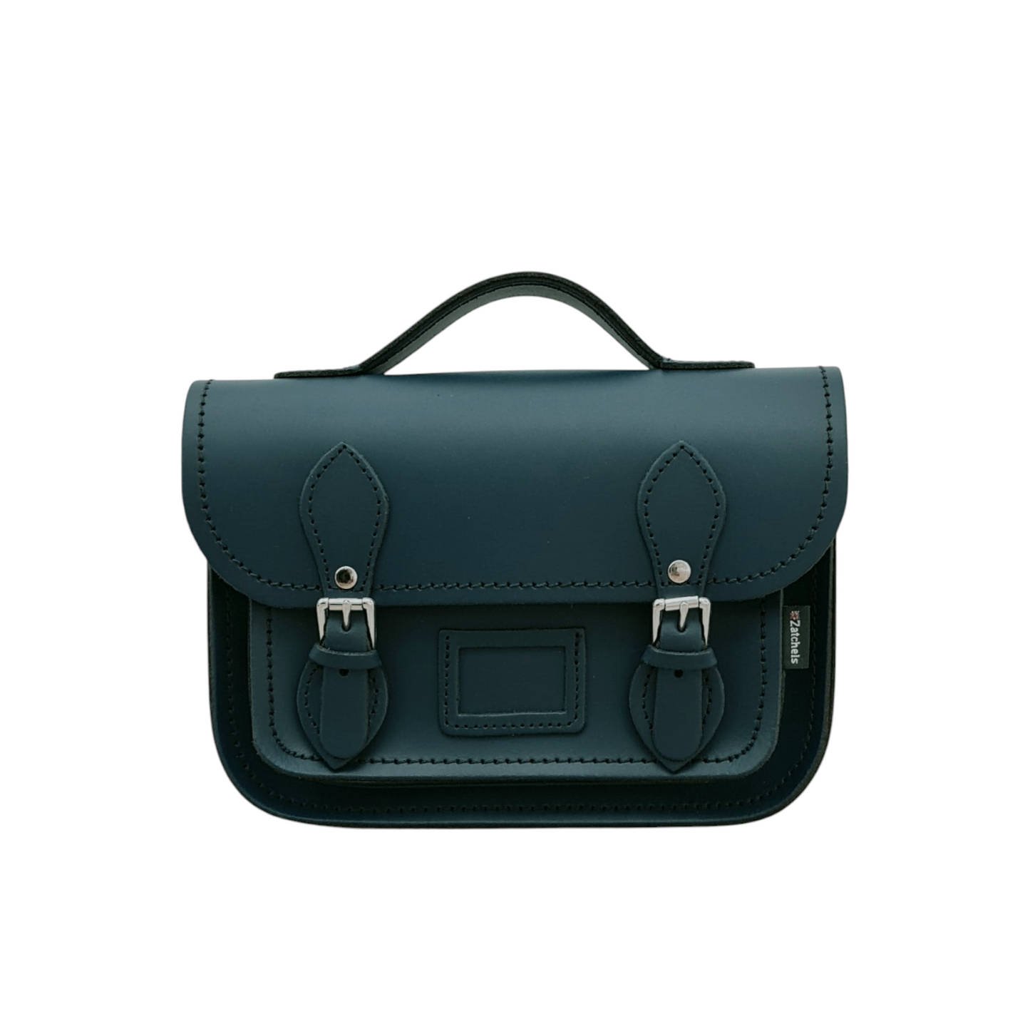 Leather Midi Satchel - Pine-0