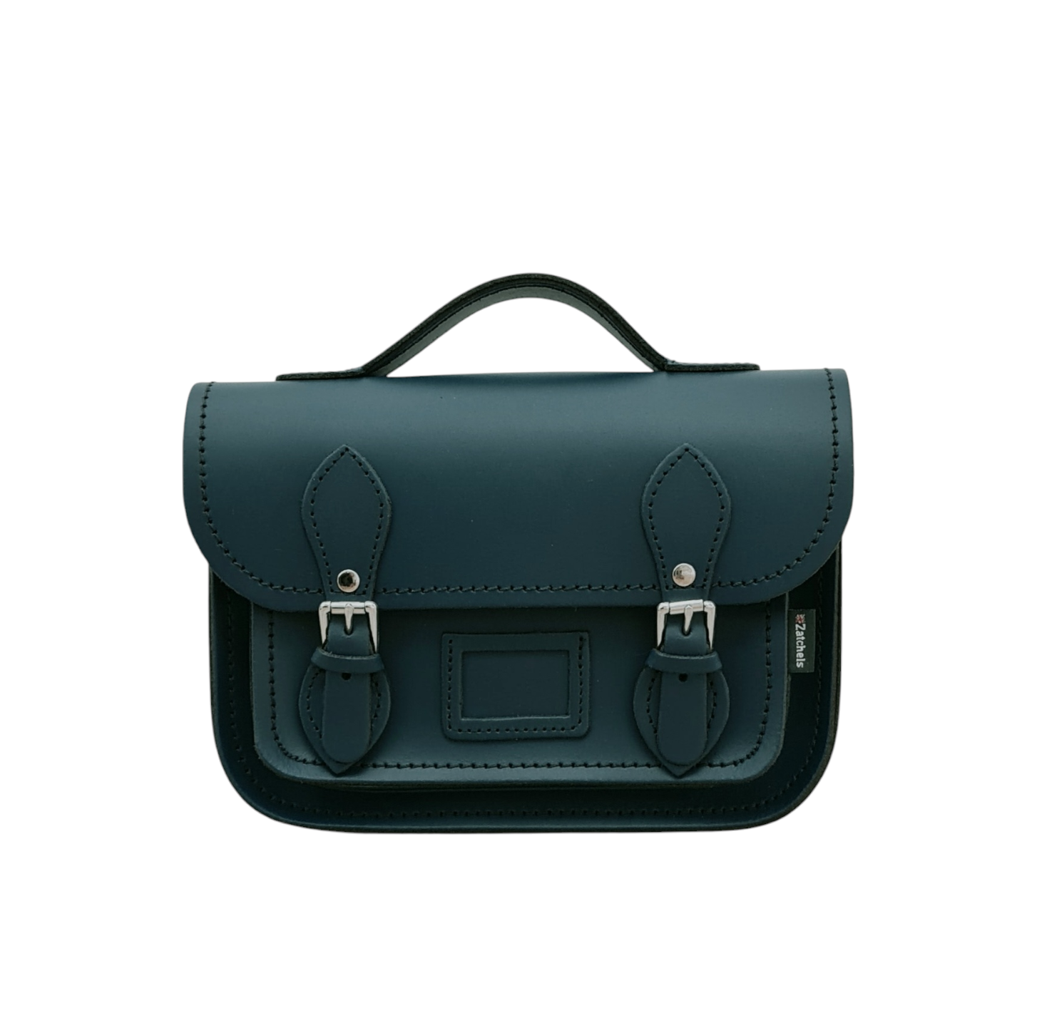 Leather Midi Satchel - Pine-0