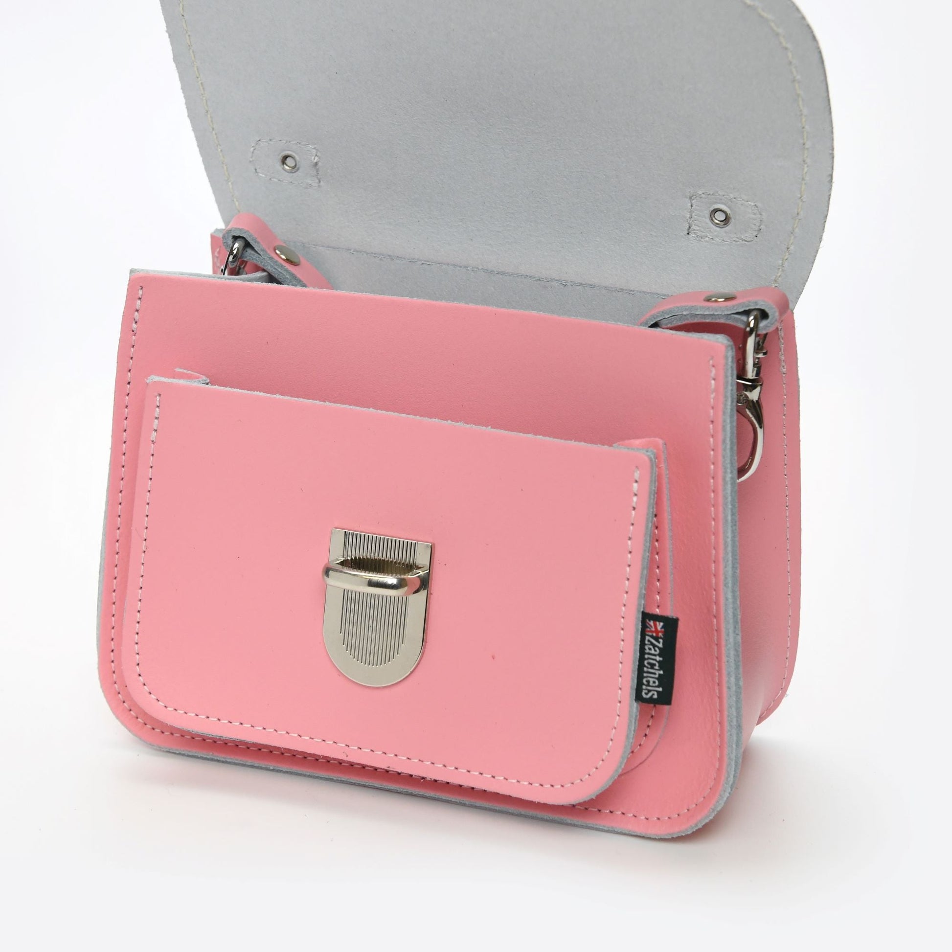Luna Handmade Leather Bag - Pink-2