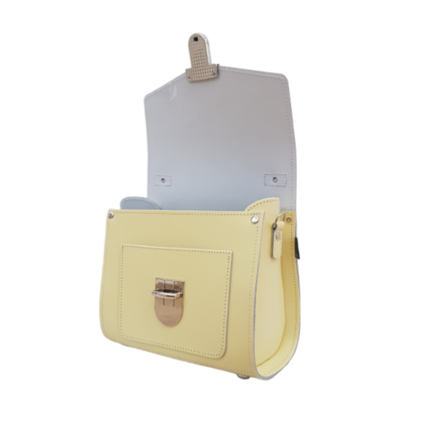 Handmade Leather Sugarcube Handbag - Primrose - Yellow-2