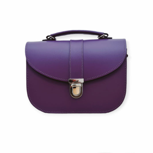 Olympia Handmade Leather Bag - Purple-0