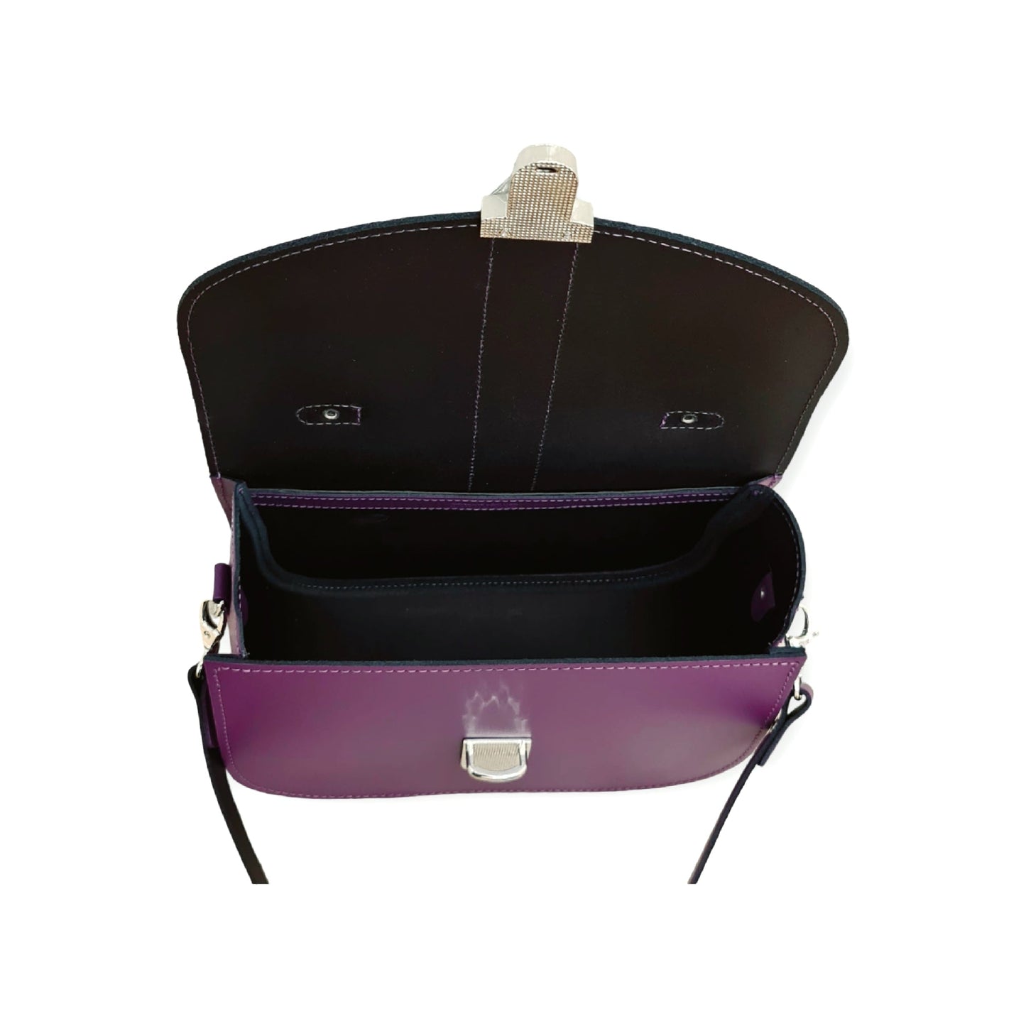 Olympia Handmade Leather Bag - Purple-4