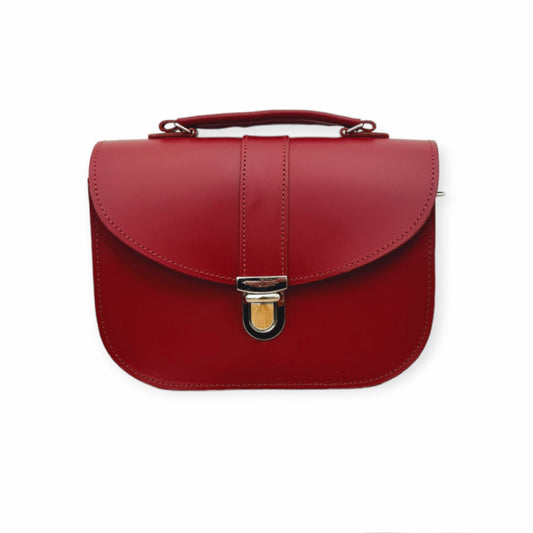 Olympia Handmade Leather Bag - Red-0