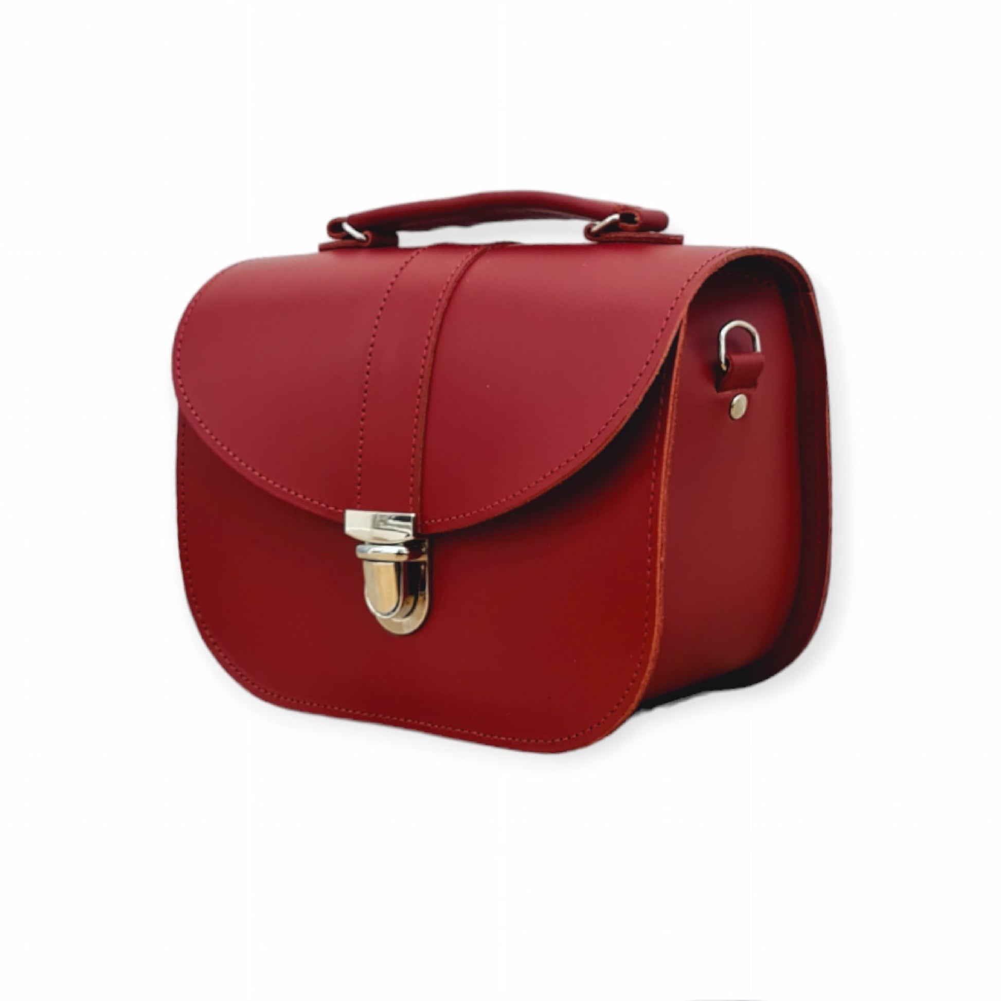 Olympia Handmade Leather Bag - Red-1