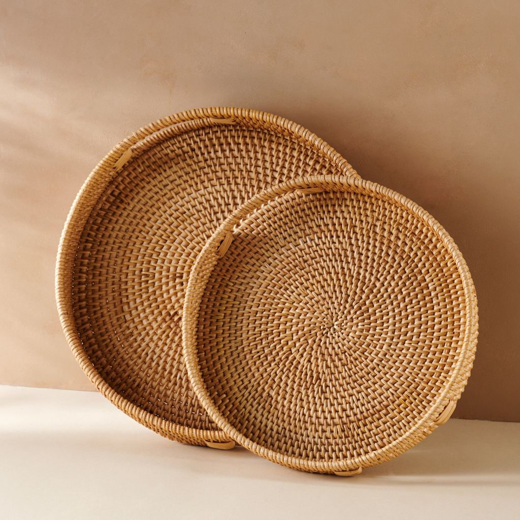 Rattan Trays • Natural Colour (Multiple Sizes)-1