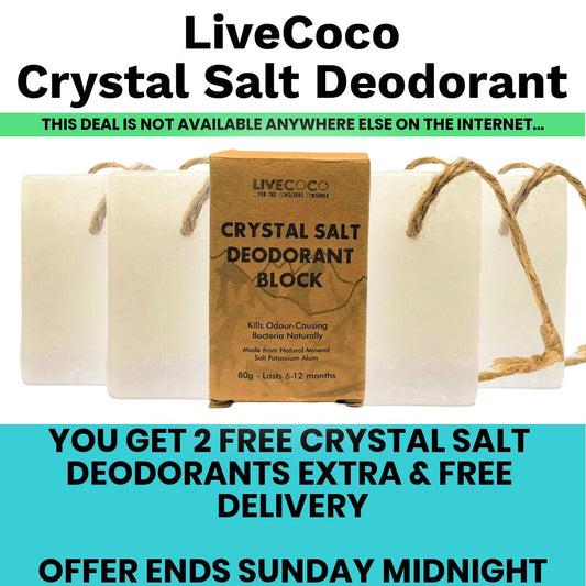 Crystal Salt Deodorant - Get 6 for the price of 4 Today & Free Delivery-0