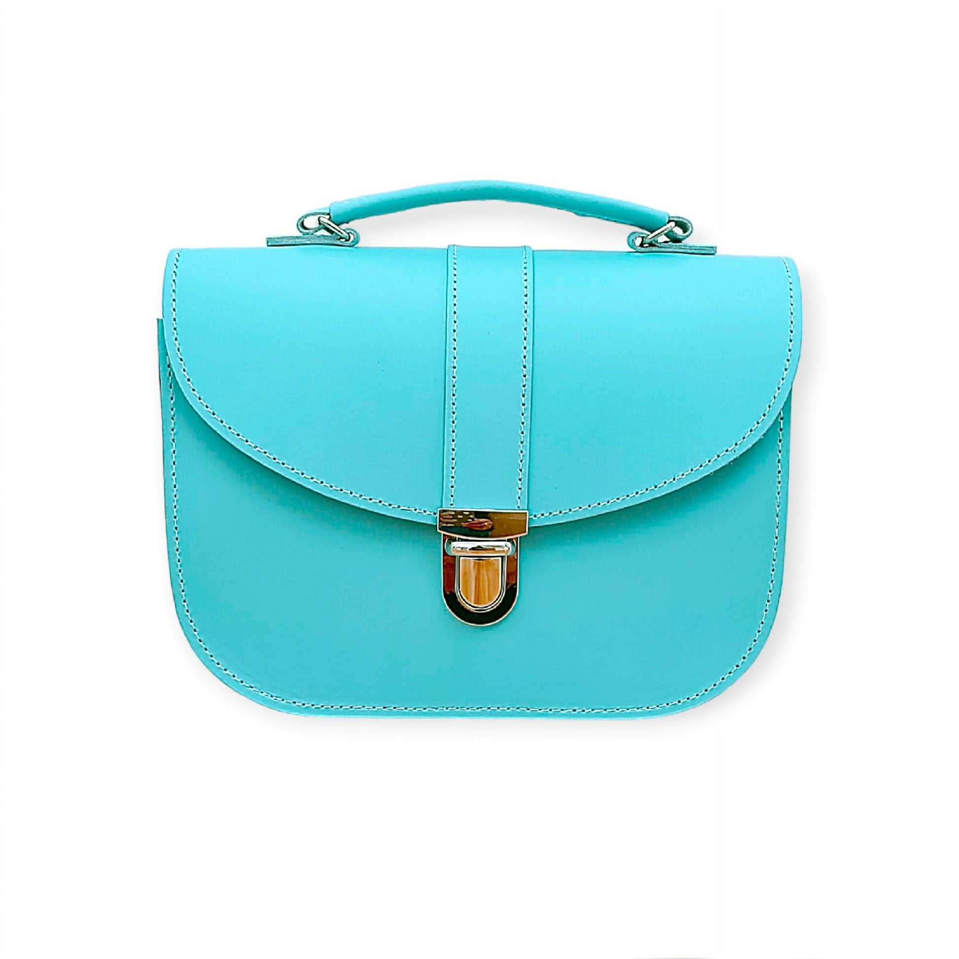 Olympia Handmade Leather Bag - Limpet - Shell Blue-0