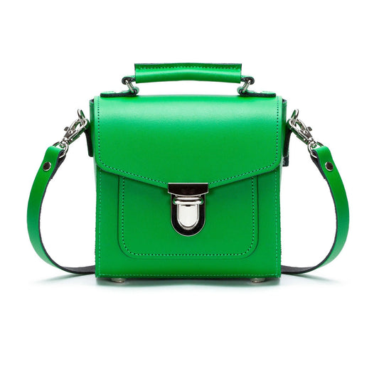 Handmade Leather Sugarcube Handbag - Green-0