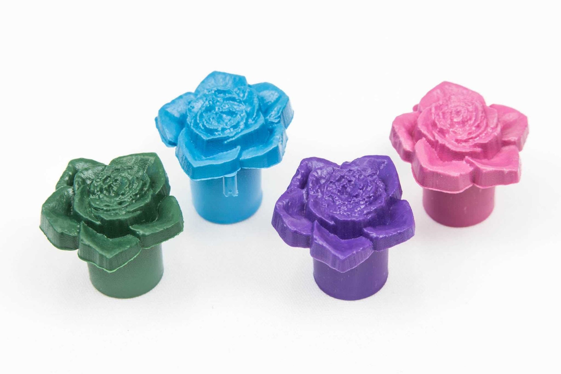 Flower Cane Caps (8pcs) Mixed Colours-2