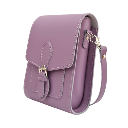 Handmade Leather Festival Phone Bag - Pastel Violet-0