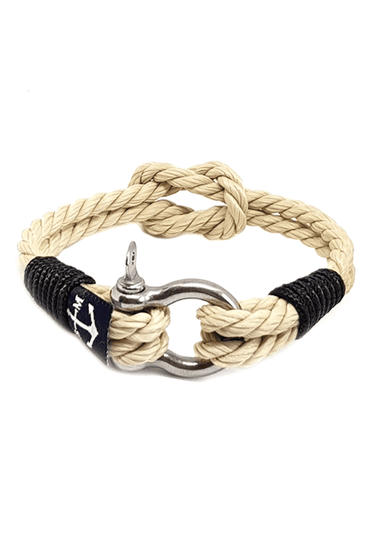 Classic Rope and Black Cord Nautical Bracelet-0