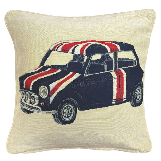 Union Jack Car - Panelled Cushion Cover 45cm*45cm-0