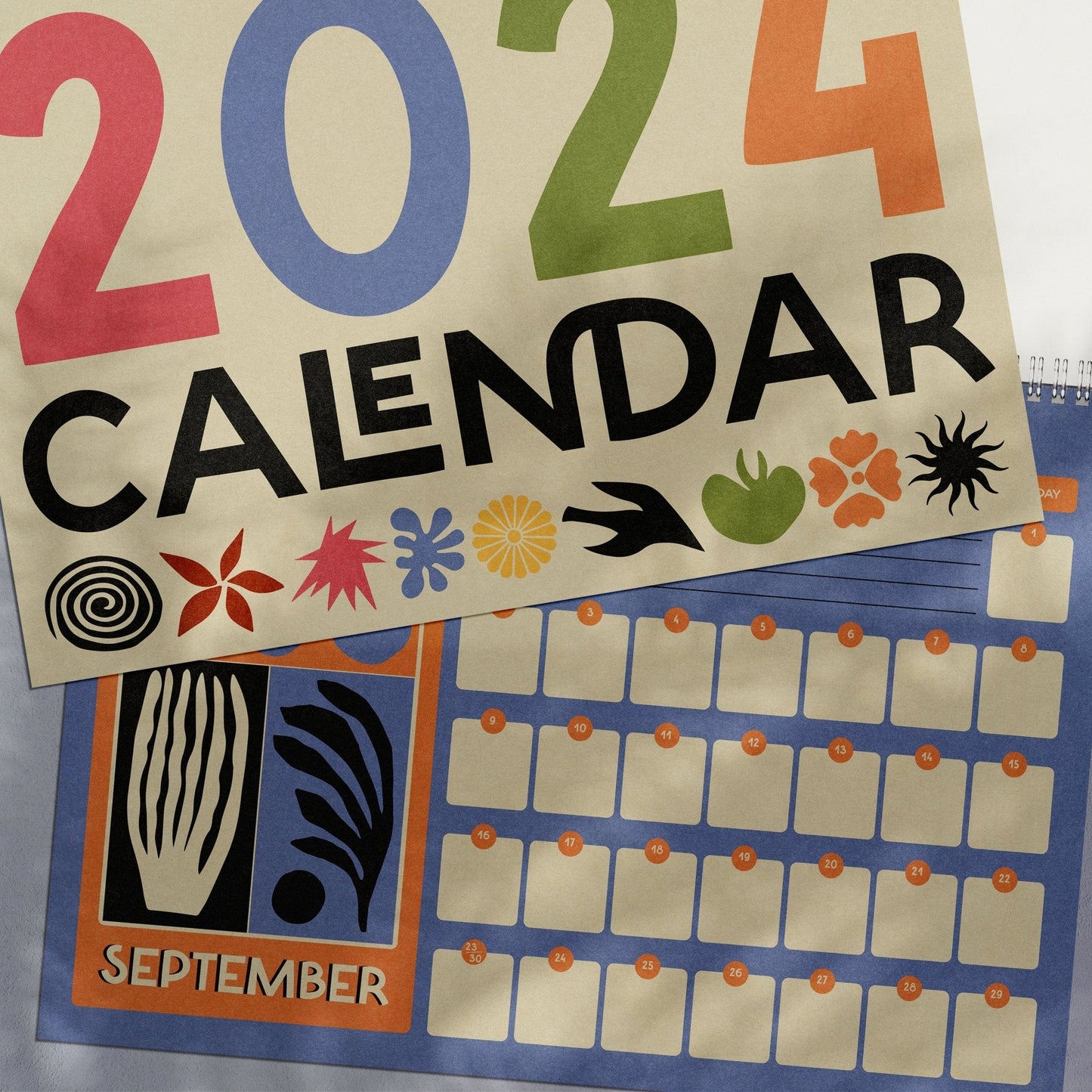 2024 Wire Bound Calendar | Matisse Inspired | A4 Landscape-9