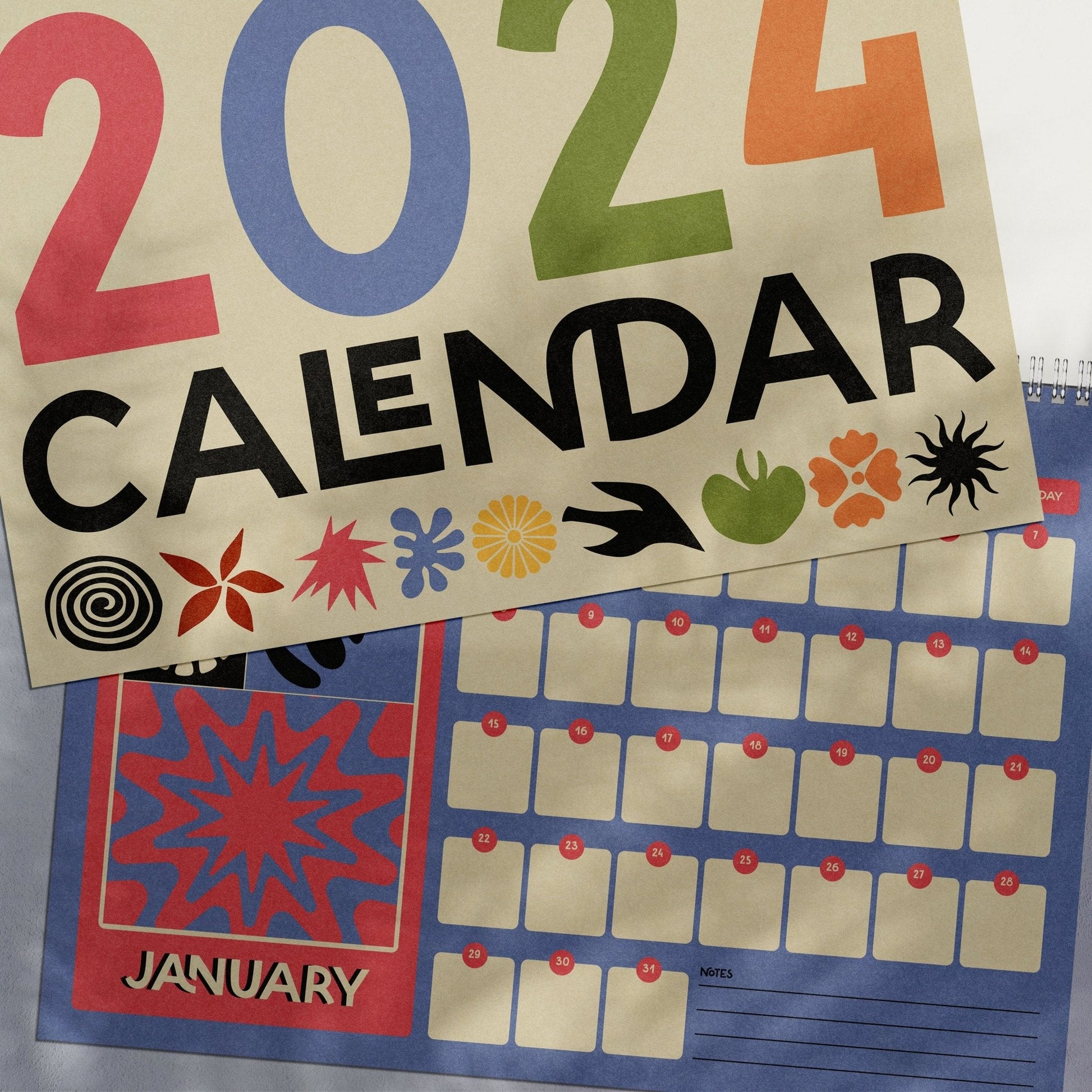 2024 Wire Bound Calendar | Matisse Inspired | A4 Landscape-1