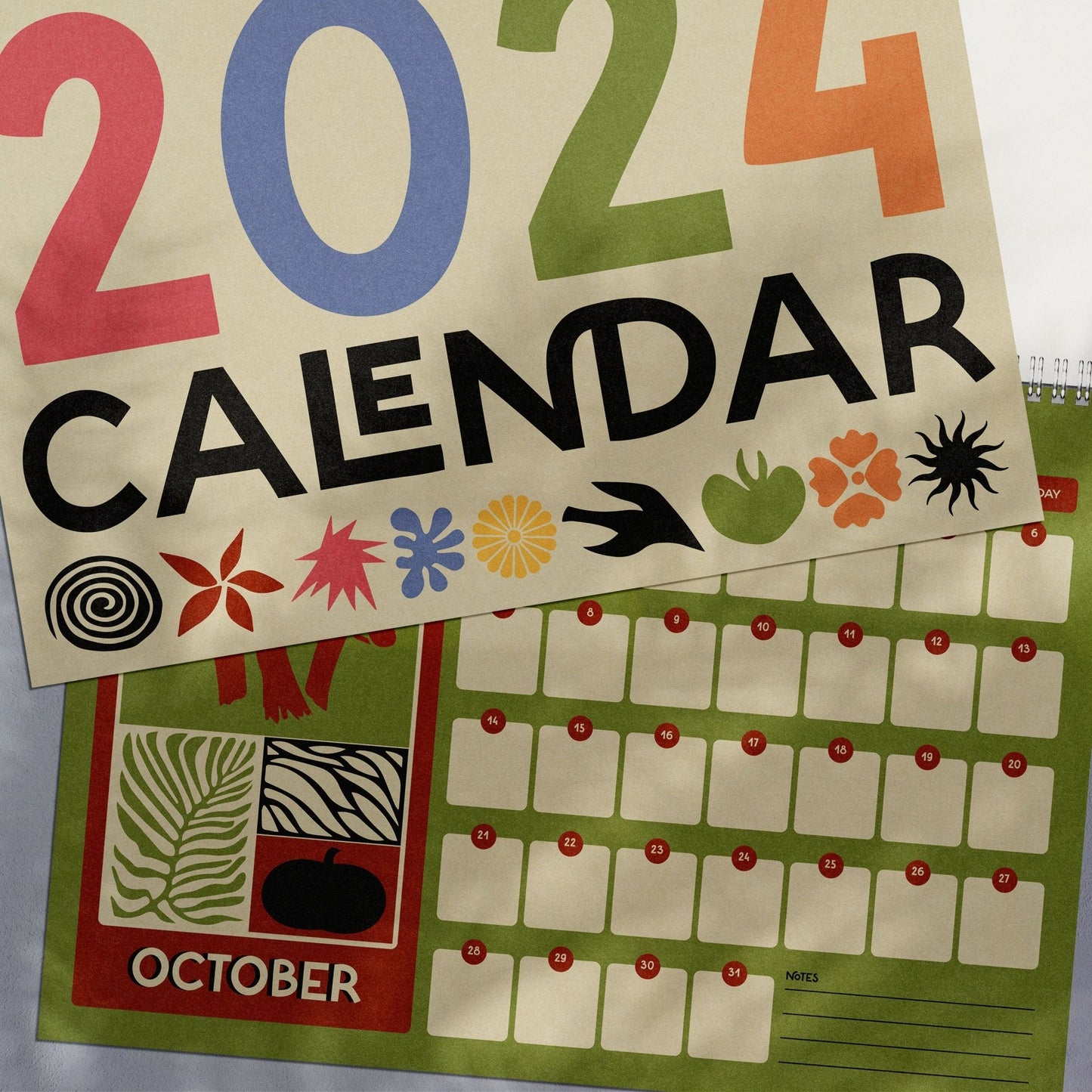 2024 Wire Bound Calendar | Matisse Inspired | A4 Landscape-10