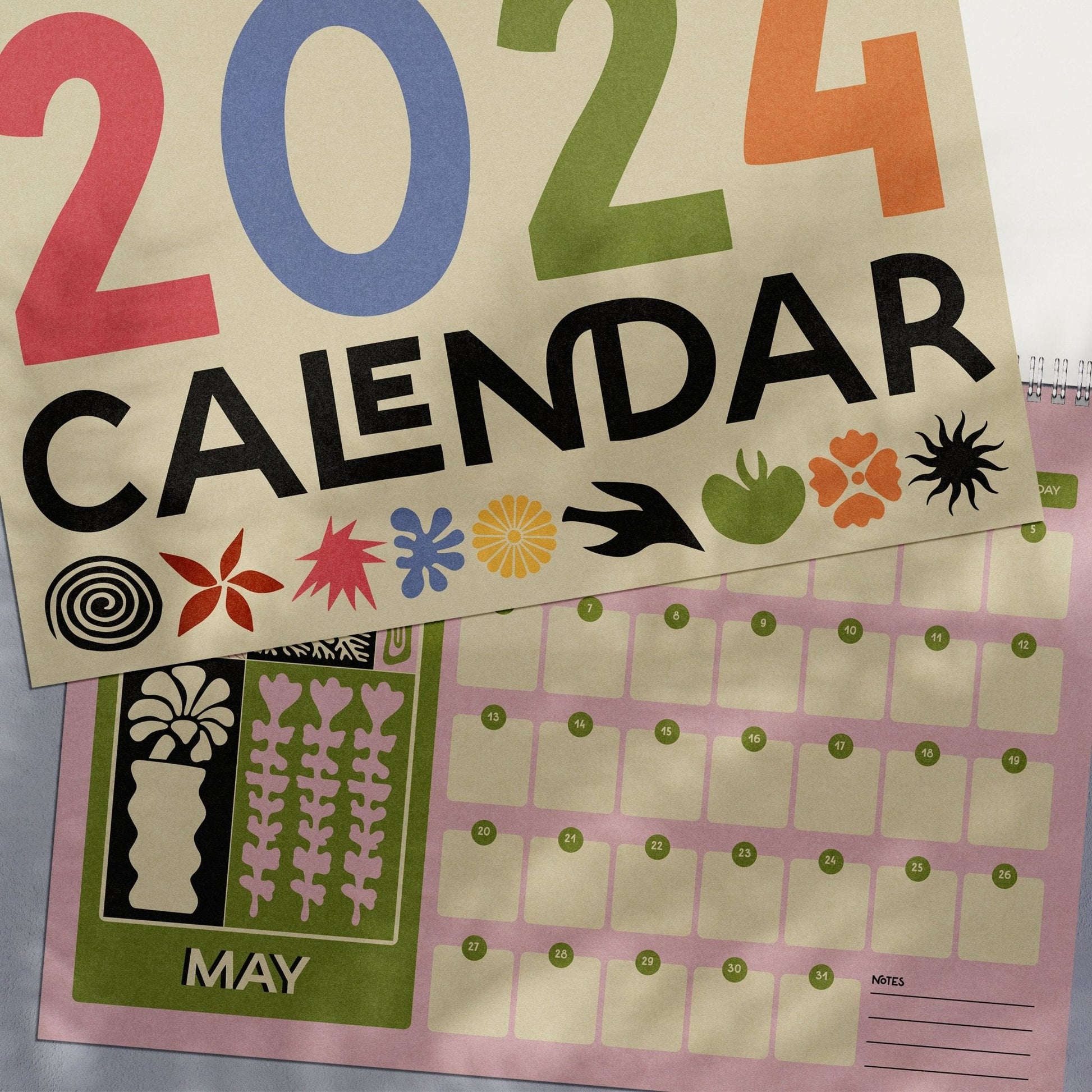 2024 Wire Bound Calendar | Matisse Inspired | A4 Landscape-5