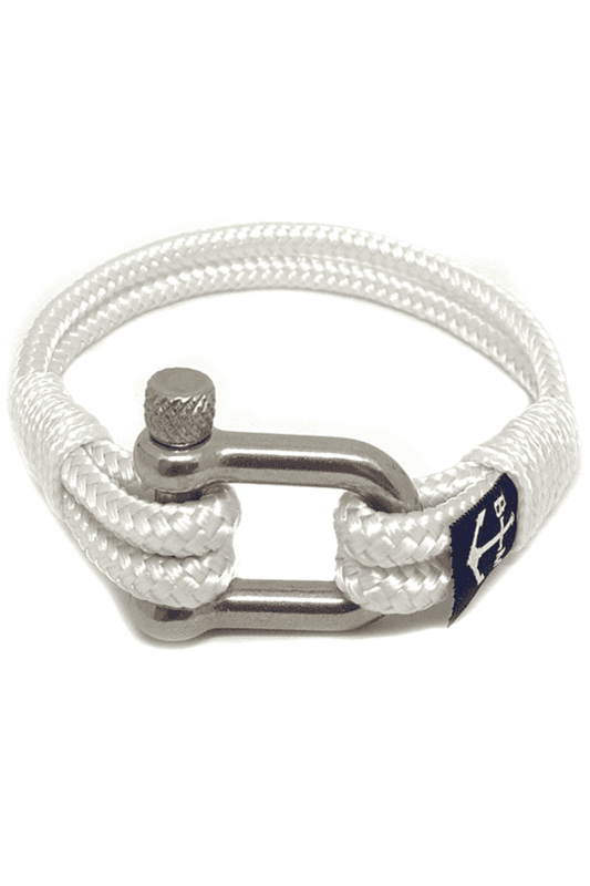 White Shackle Nautical Bracelet-0