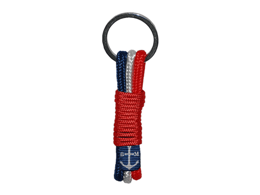 French Flag Handmade Lariat Keychain-0