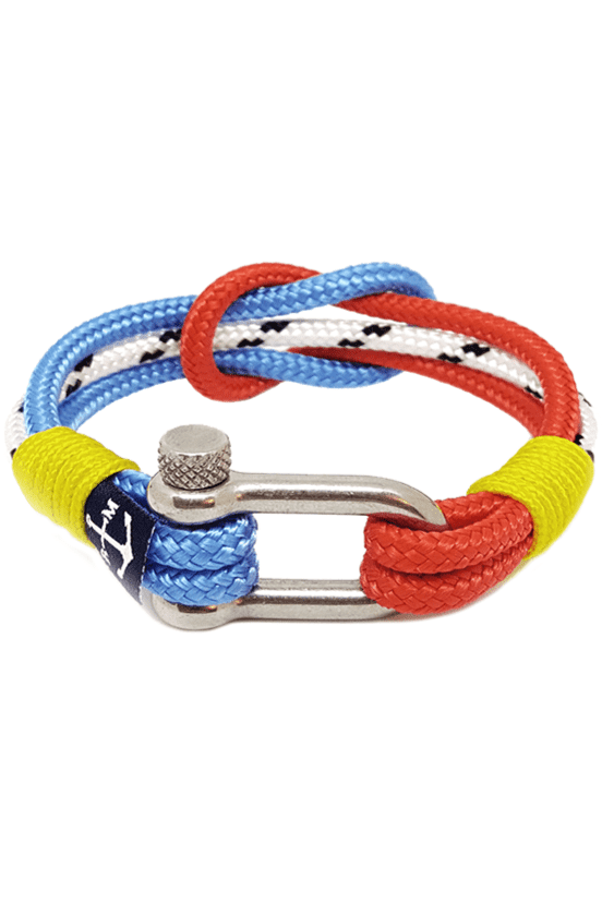 Yellow, Red, Blue, White Nautical Bracelet-0