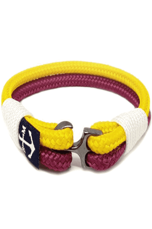 Yellow and Burgundy Nautical Bracelet-0