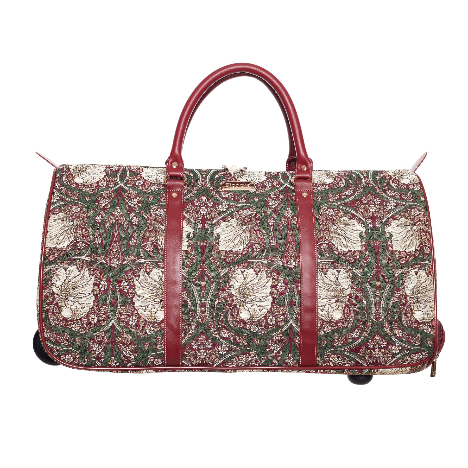 William Morris Pimpernel and Thyme Red - Pull Holdall-1