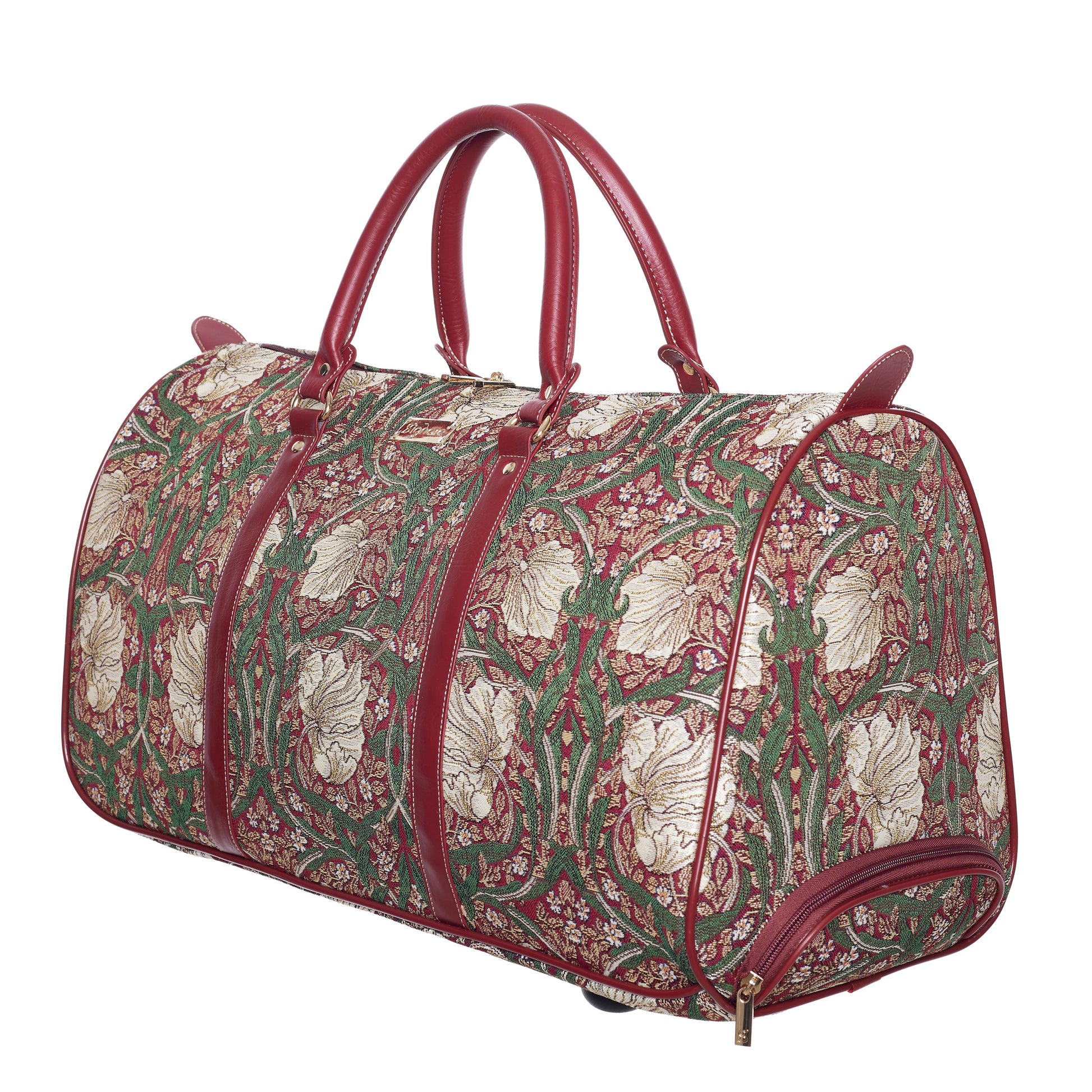 William Morris Pimpernel and Thyme Red - Pull Holdall-2
