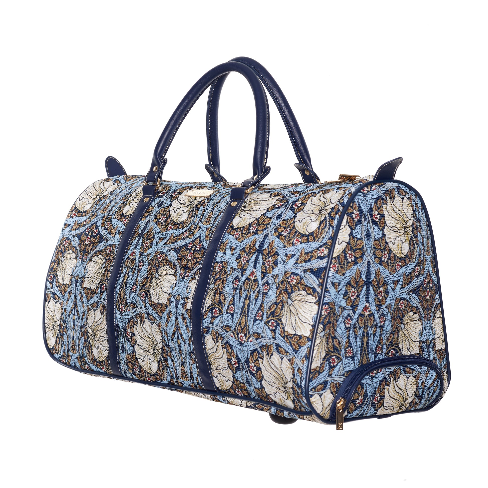 William Morris Pimpernel and Thyme Blue - Pull Holdall-3