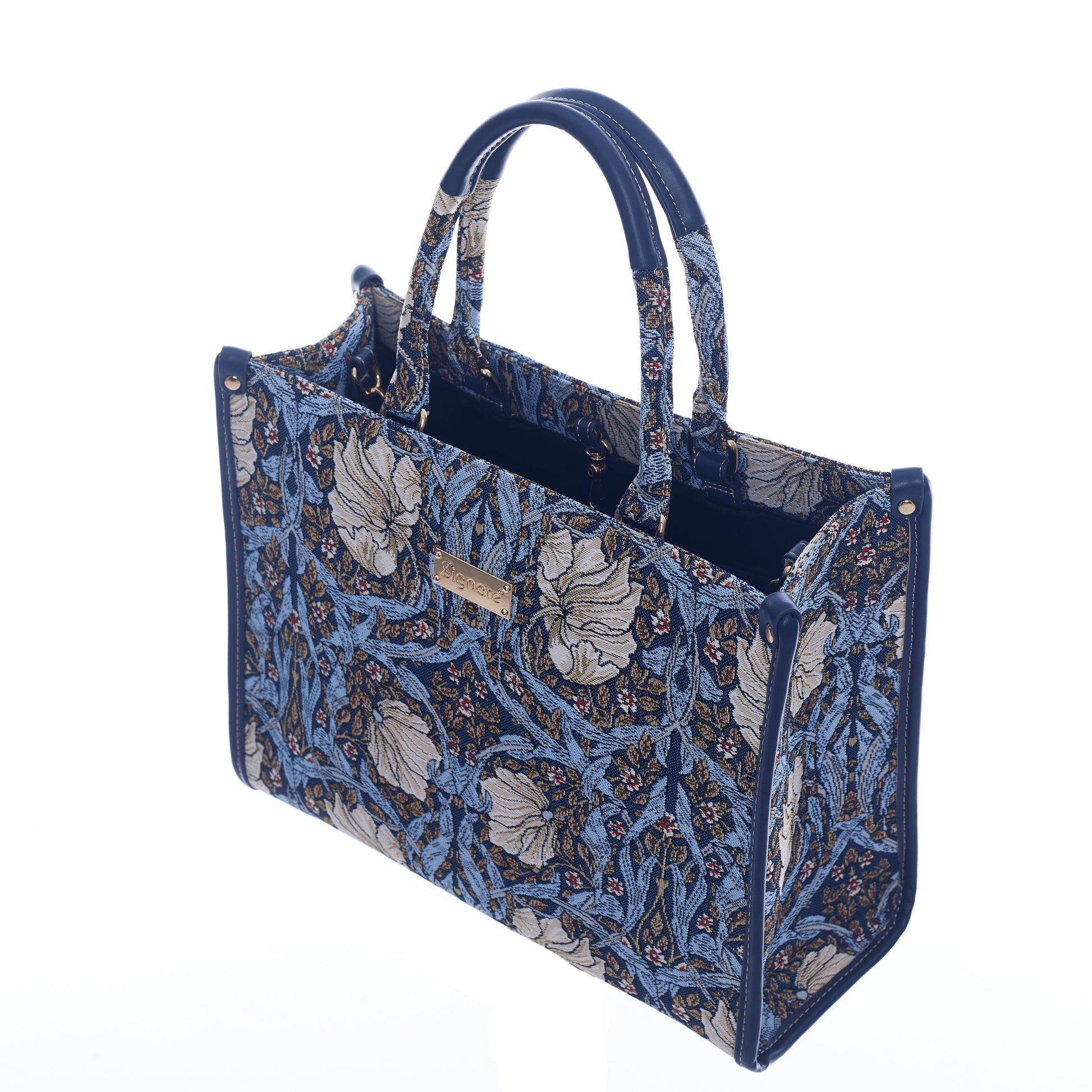 William Morris Pimpernel & Thyme Blue - City Bag-2