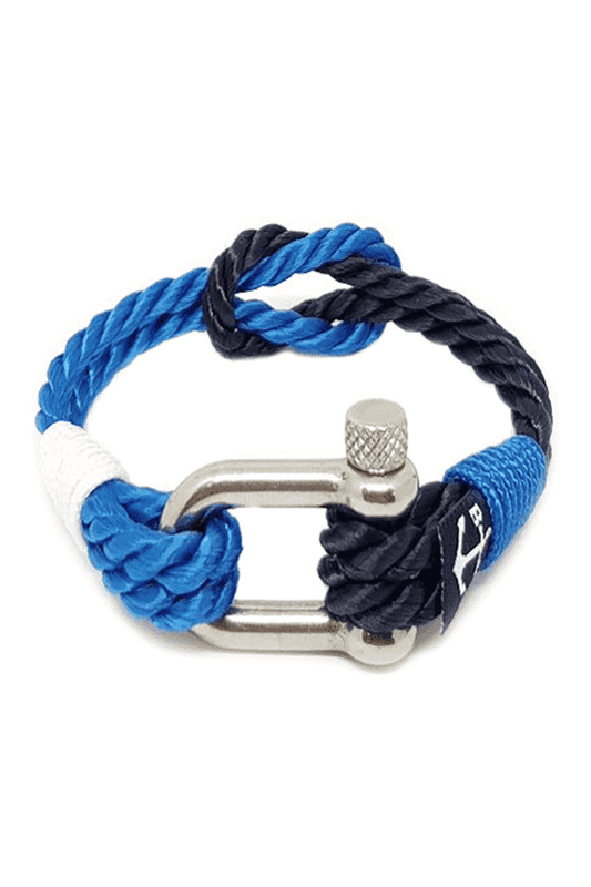 Twisted Blue Rope Nautical Bracelet-0