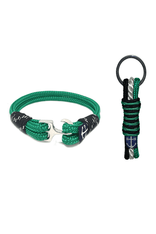 Irish Green Nautical Bracelet and Keychain-0