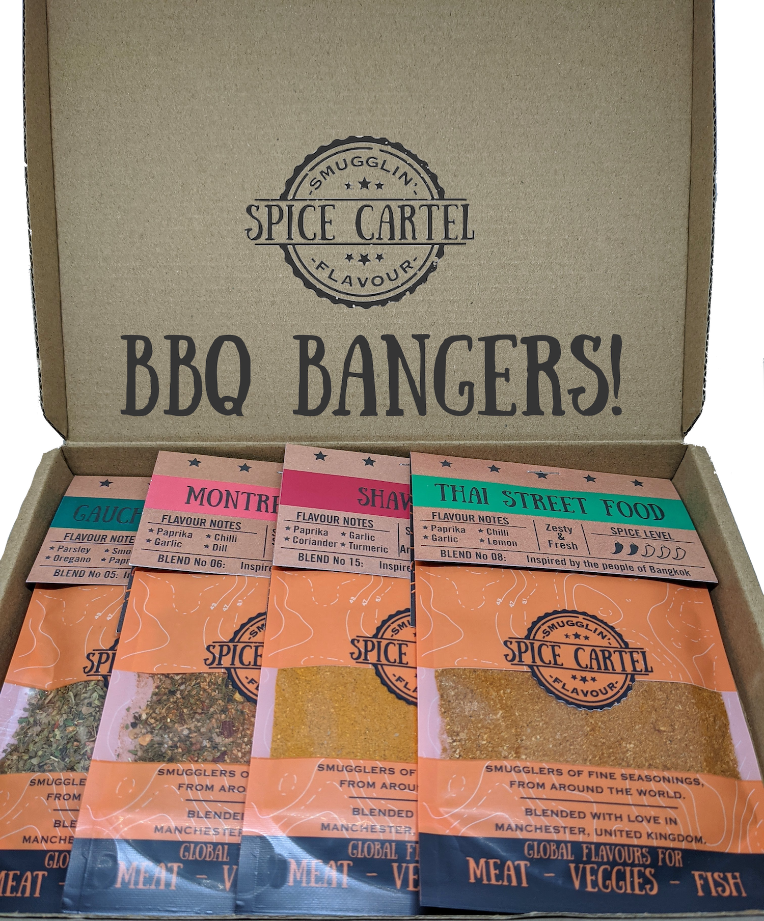 BBQ Bangers Gift Box | BBQ Rubs From Around The World-0