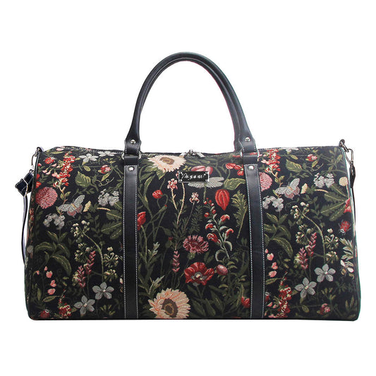 Morning Garden Black - Big Holdall Bag-0