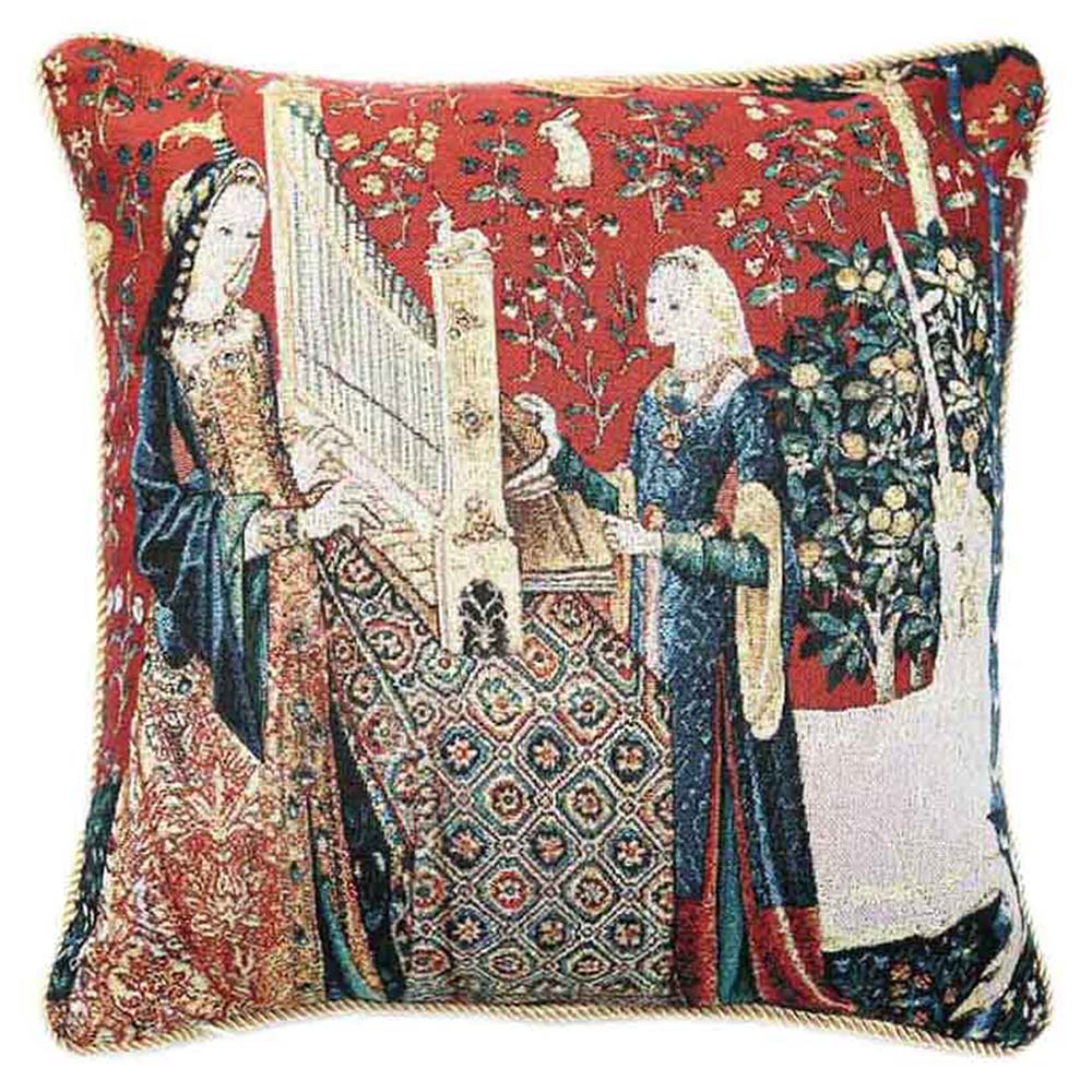 Lady and Unicorn Sense of Hearing - Cushion Cover Art 45cm*45cm-0