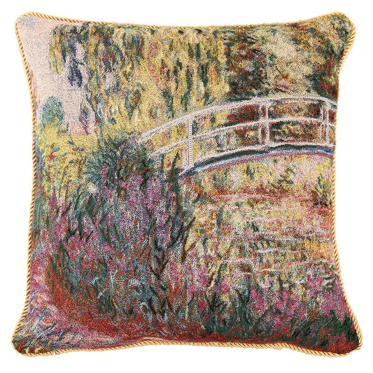 Monet Japanese Bridge - Cushion Cover Art 45cm*45cm-0