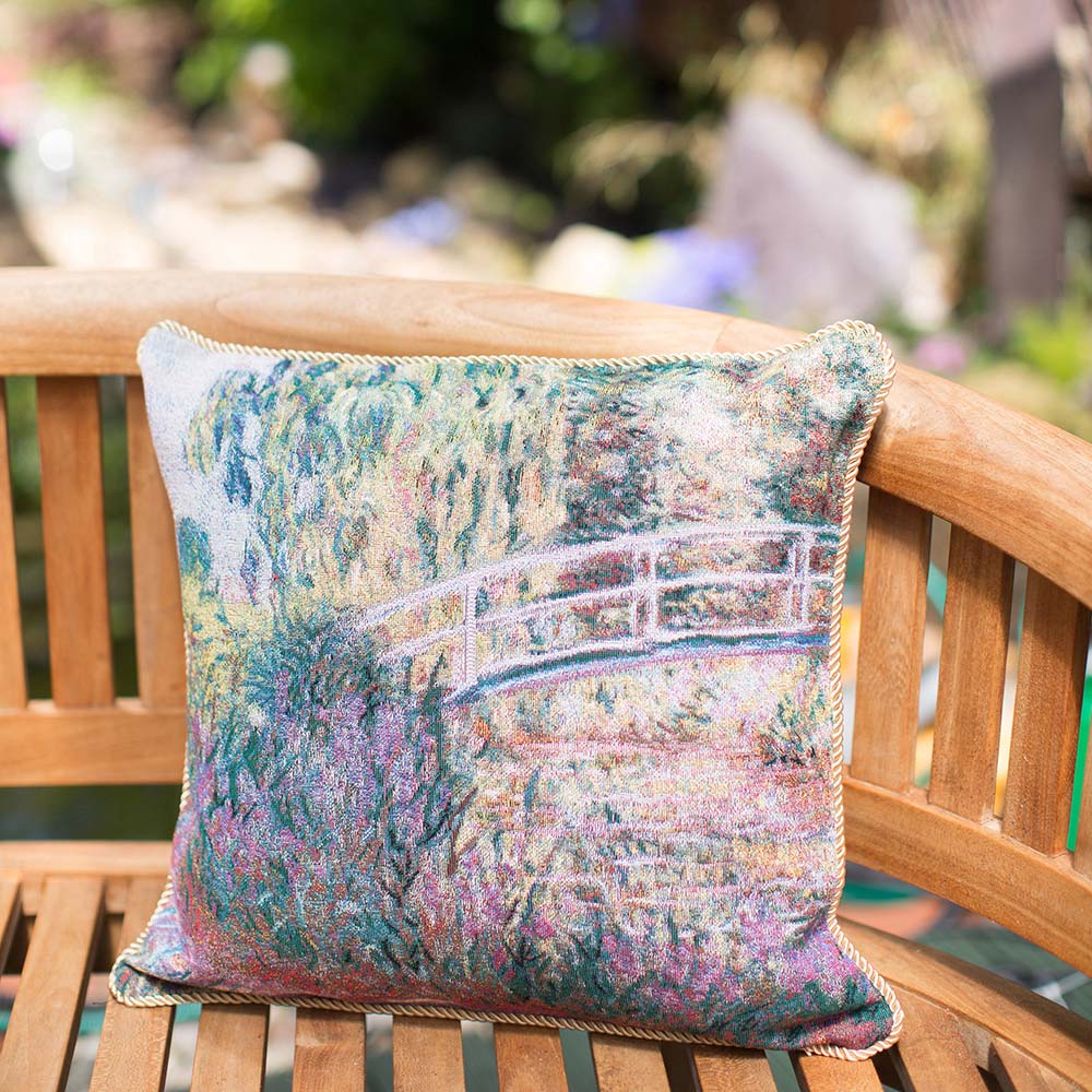 Monet Japanese Bridge - Cushion Cover Art 45cm*45cm-1