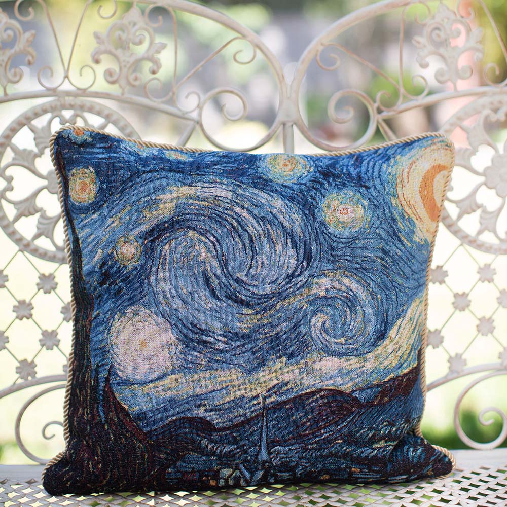 Van Gogh Starry Night - Cushion Cover Art 45cm*45cm-2