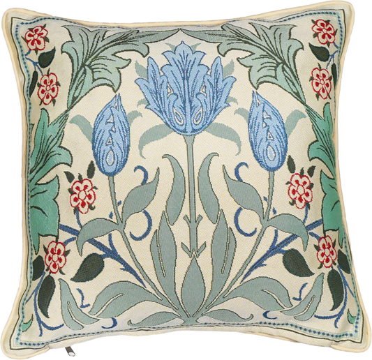 Blue Tulip - Panelled Cushion Cover 45cm*45cm-0