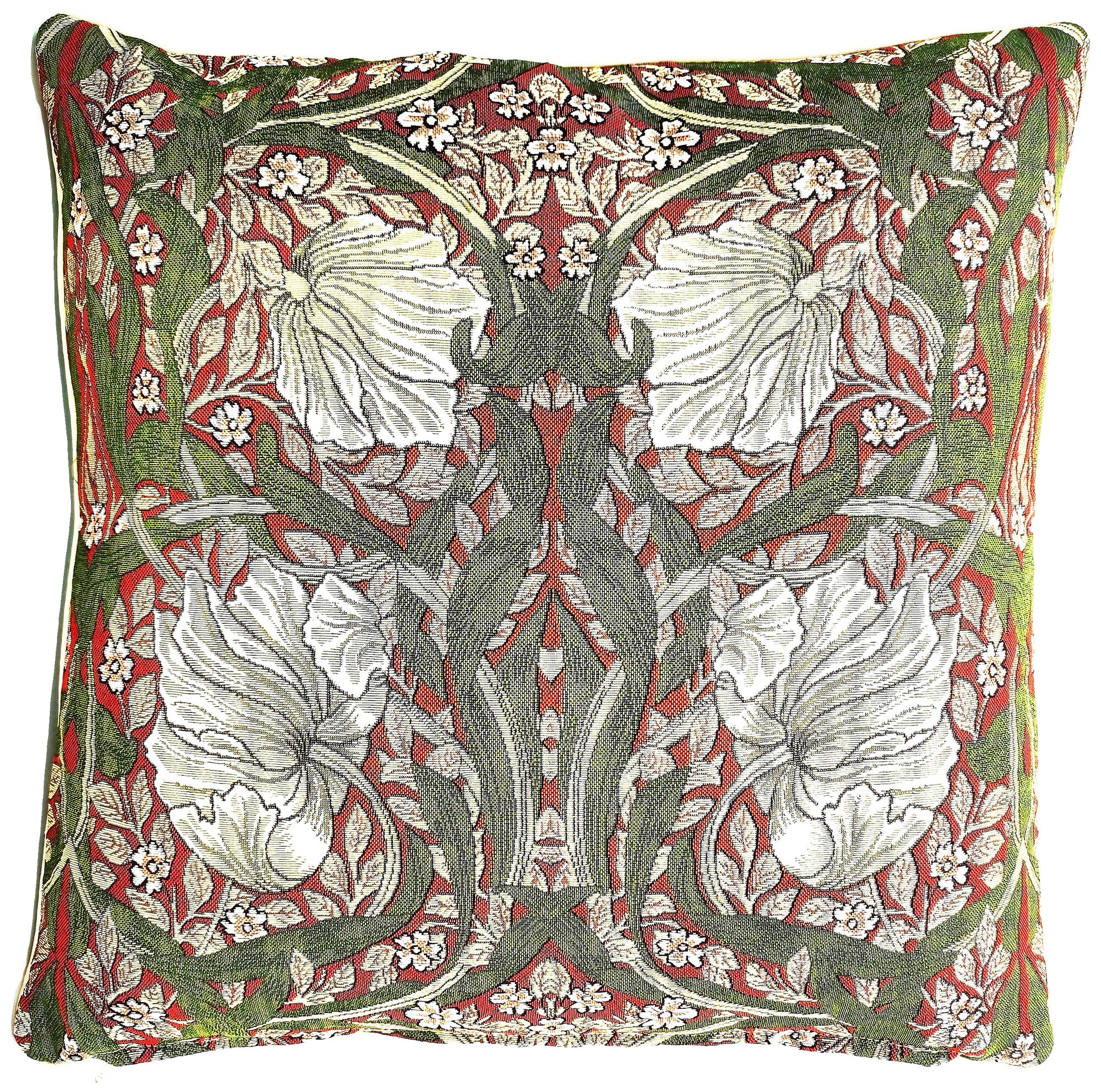 William Morris Pimpernel and Thyme Red - Panelled Cushion Cover 45cm*45cm-0