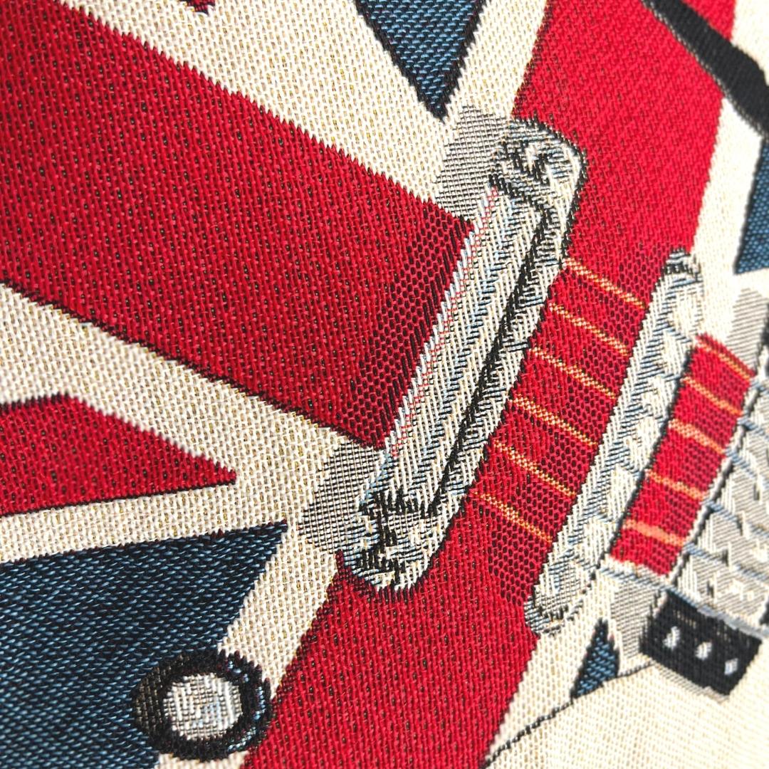 Union Jack Guitar - Panelled Cushion Cover 45cm*45cm-1