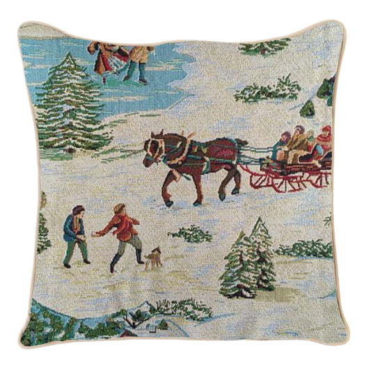 Christmas Sleigh - Cushion Cover 45cm*45cm-0