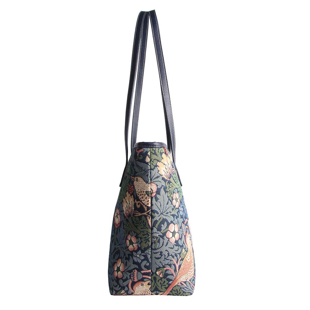 William Morris Strawberry Thief Blue - College Bag-3