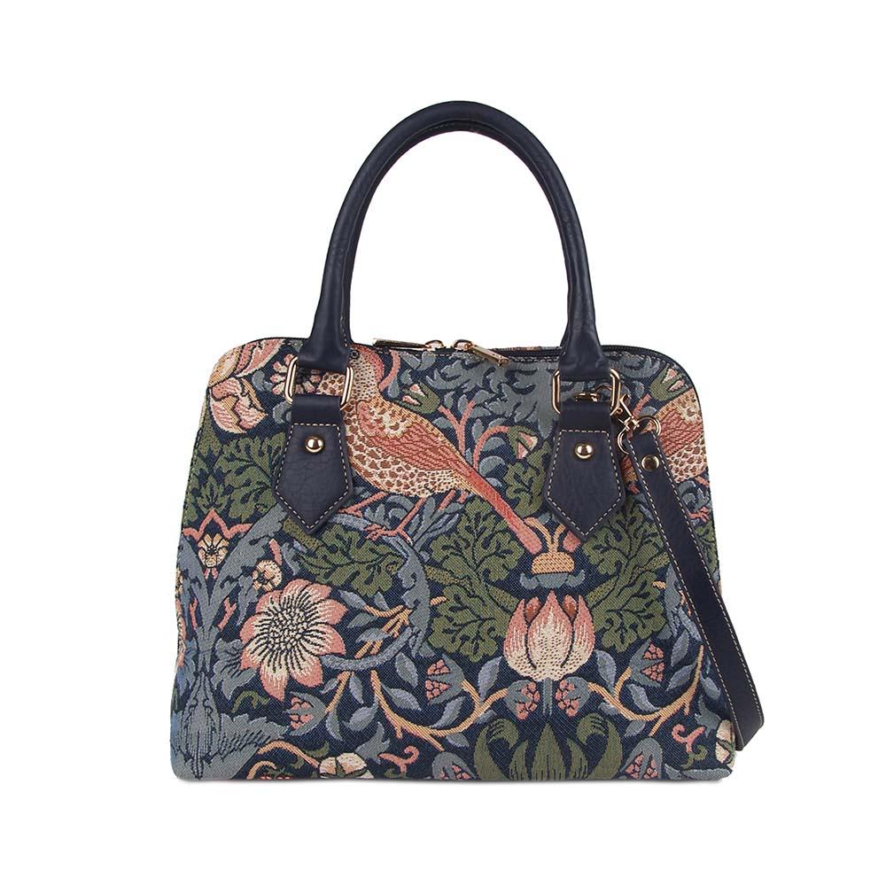 William Morris Strawberry Thief Blue - Convertible Bag-0