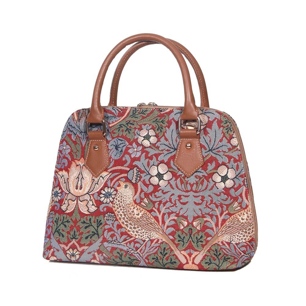 William Morris Strawberry Thief Red - Convertible Bag-1
