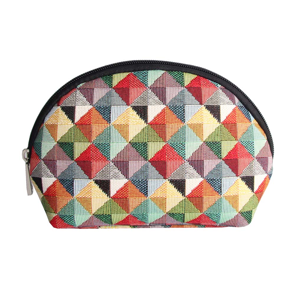 Multi Coloured Triangle - Cosmetic Bag-4