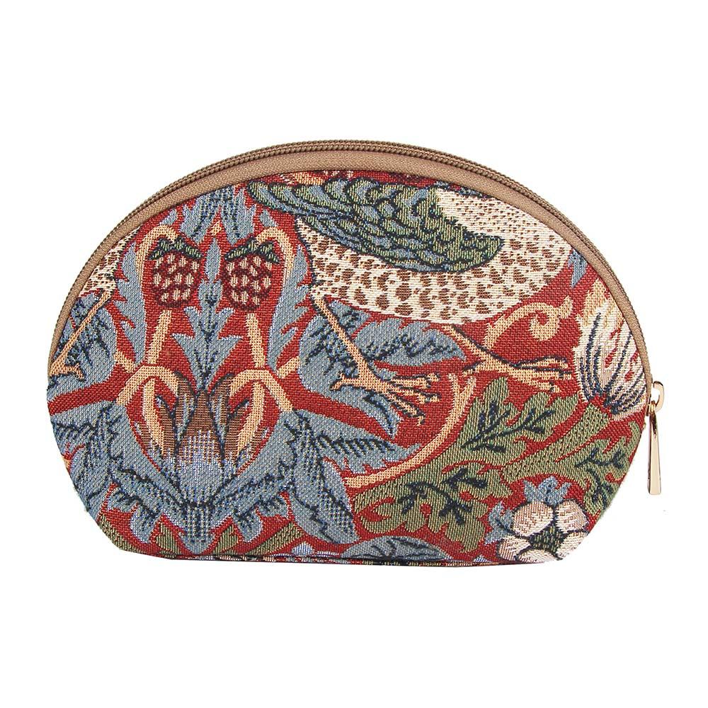 William Morris Strawberry Thief Red - Cosmetic Bag-1